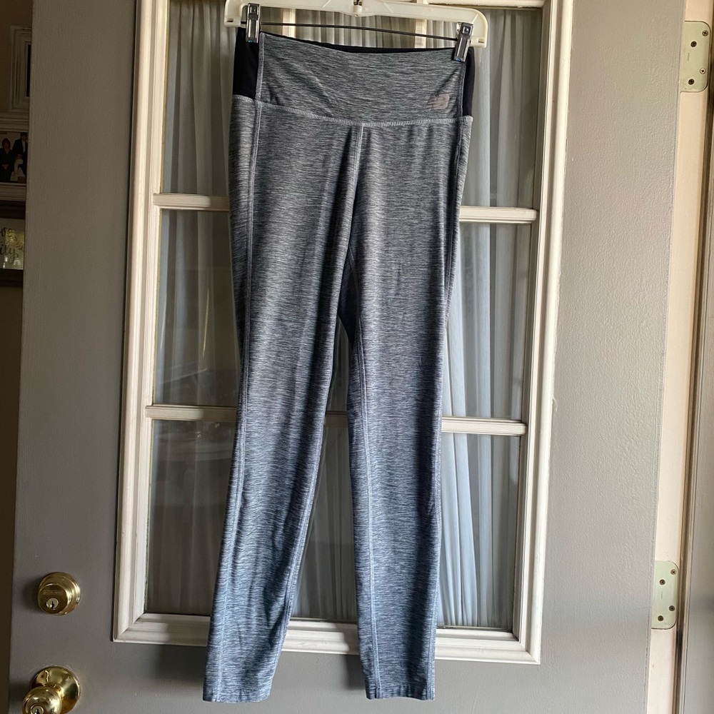 New Balance Black and Heather Gray Activewear Leggings